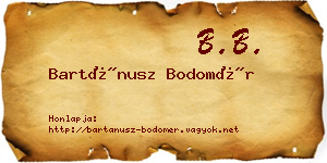 Bartánusz Bodomér névjegykártya